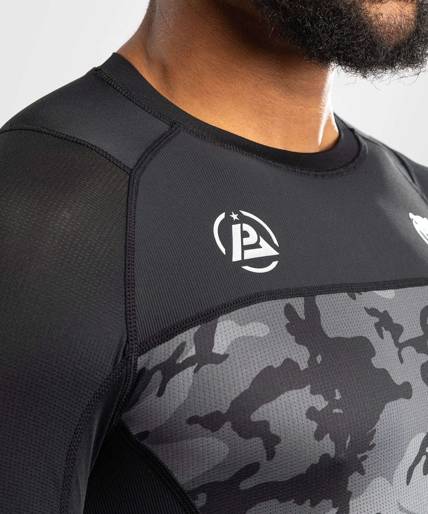 Venum x Polaris Camiseta de Manga Larga Rashguard - Negro/Gris Tormenta