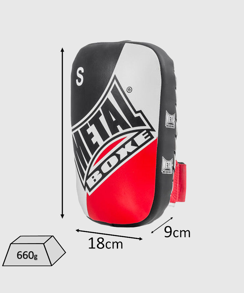 Metal Boxe Thai Club Paos de Entrenamiento – Negro/Blanco/Rojo