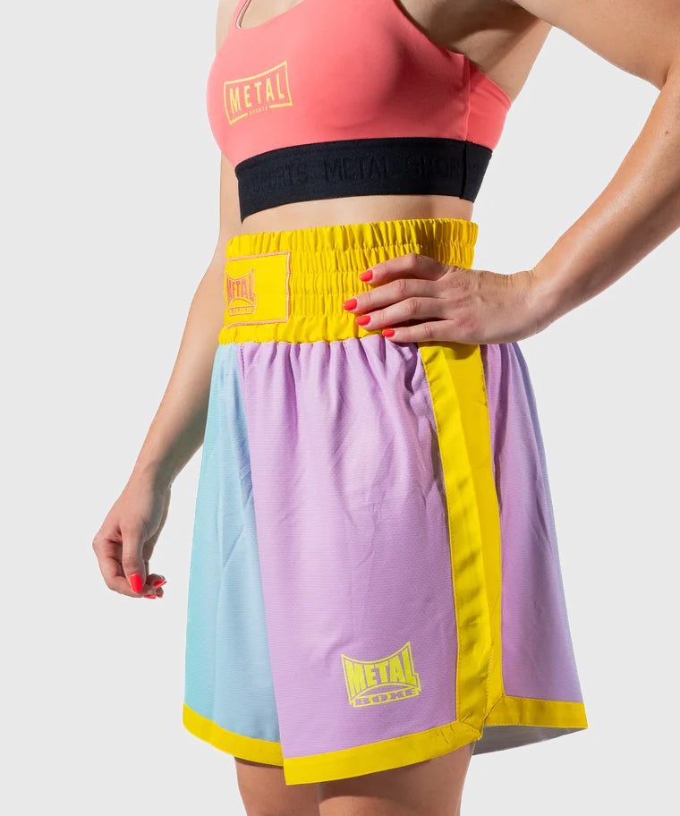 Metal Boxe One Post Cutting Treats Boxing Shorts - Purple
