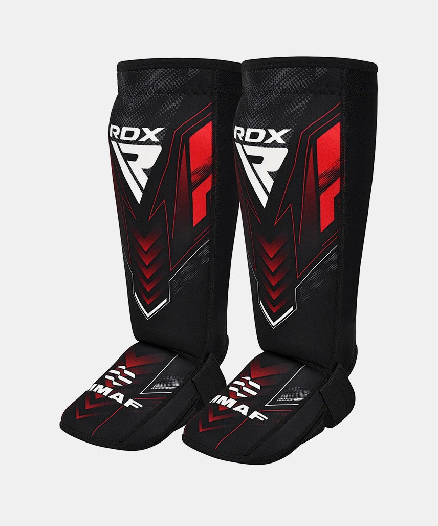 RDX Neoprene Shin Guards IMMAF Approved - Black/Red