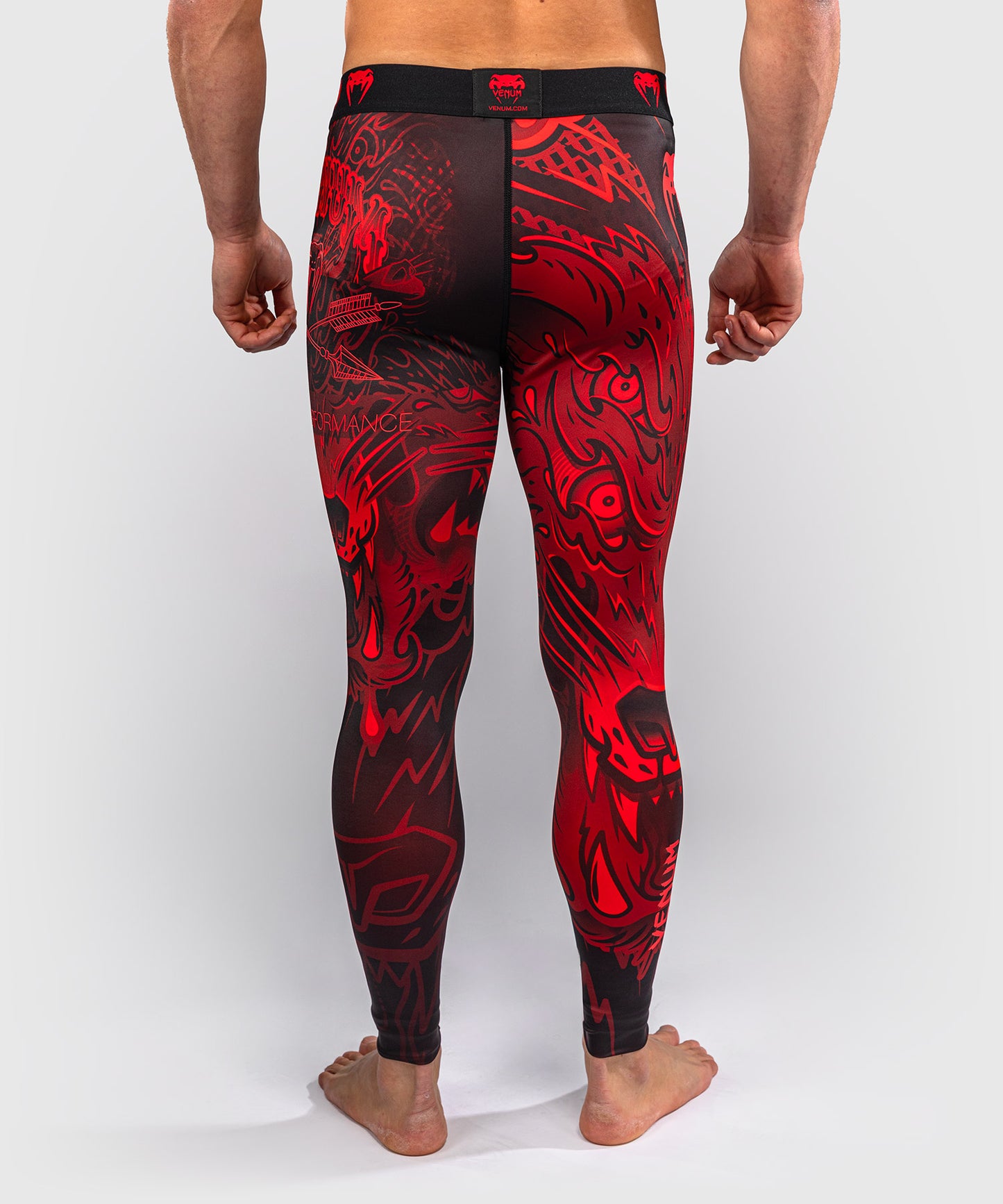Venum Wolf Atak Spats – Negro/Rojo