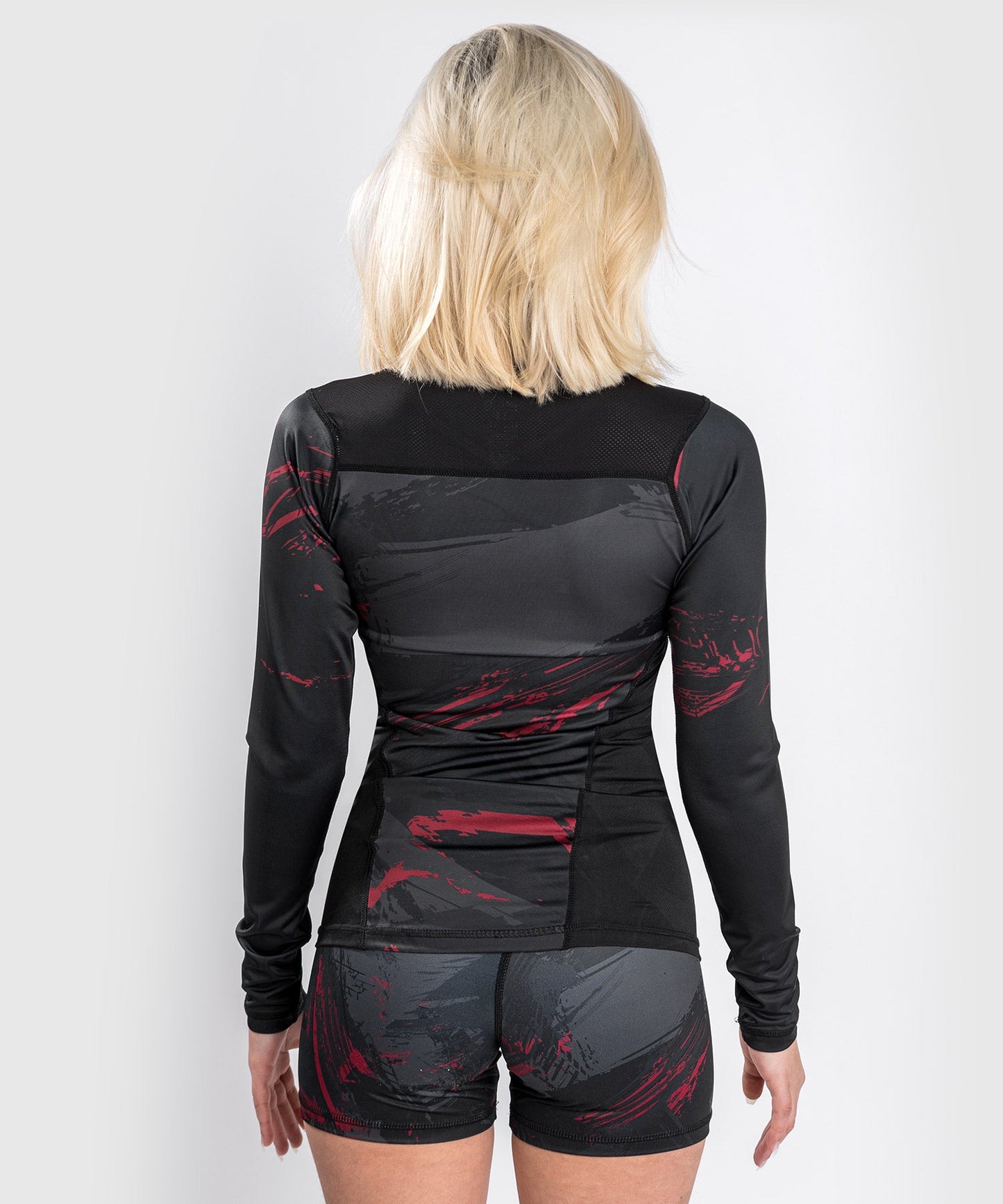 UFC Compression T-Shirt Venum Authentic Fight Week 2.0 - Long Sleeve - For Women - Black/Red
