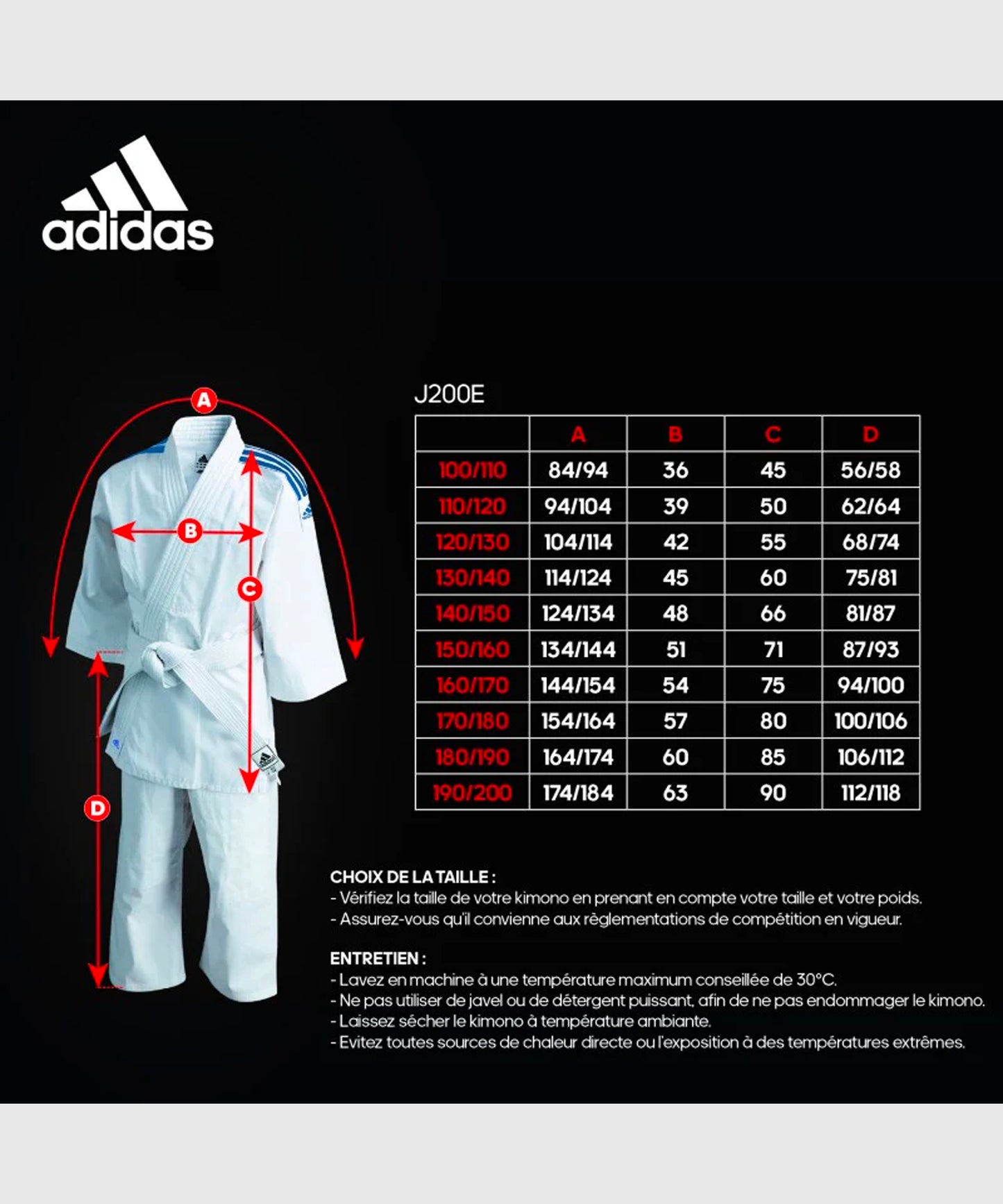 Kimono de Judo Adidas 200 Evolution - Blanc
