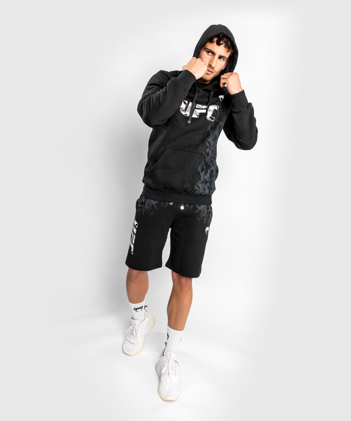 Men's UFC Cotton Sport Shorts Venum Authentic Fight Week - Black