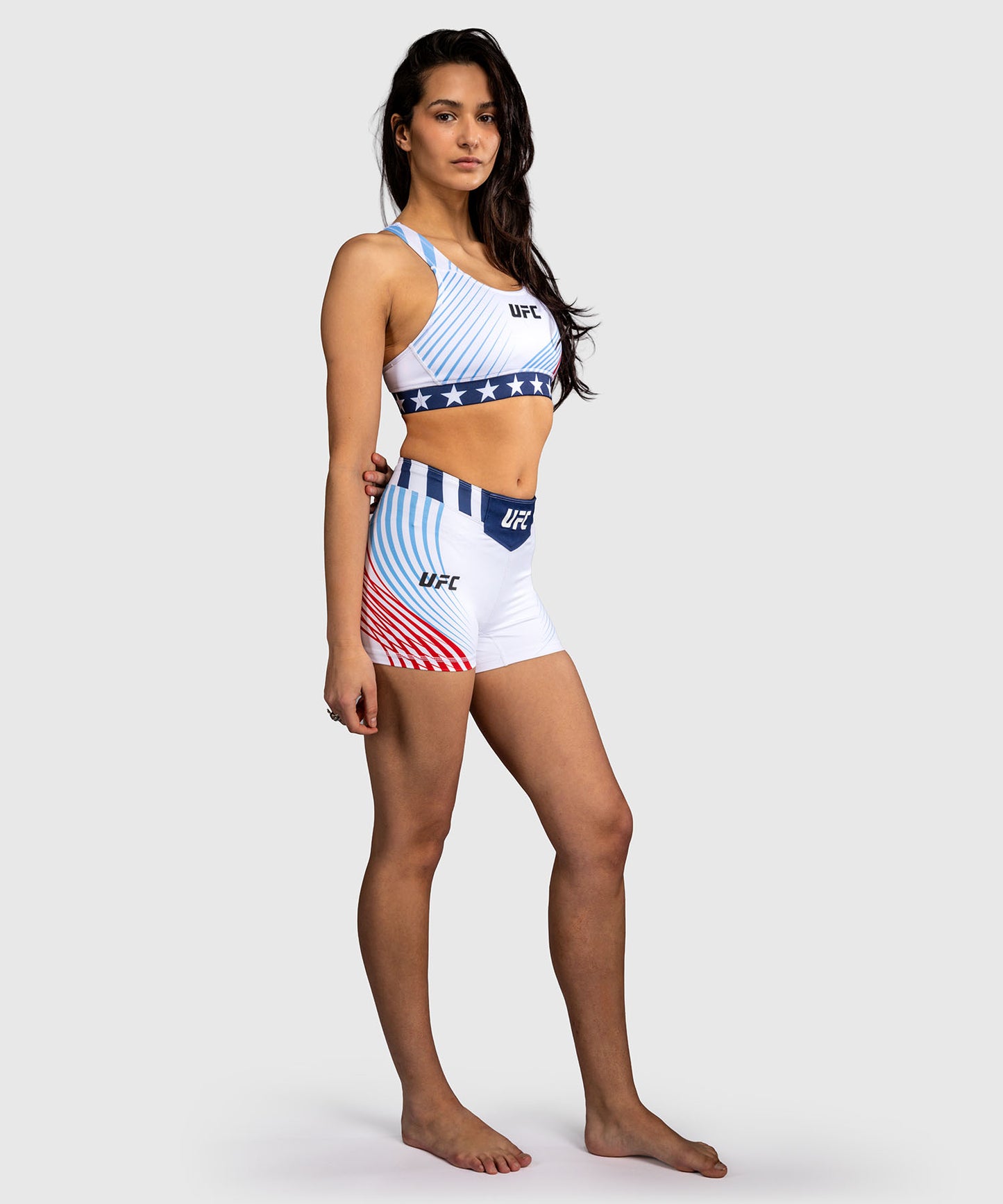 Women's Official UFC Freedom 250 by Venum White Authentic Short Fit Vale Tudo Short