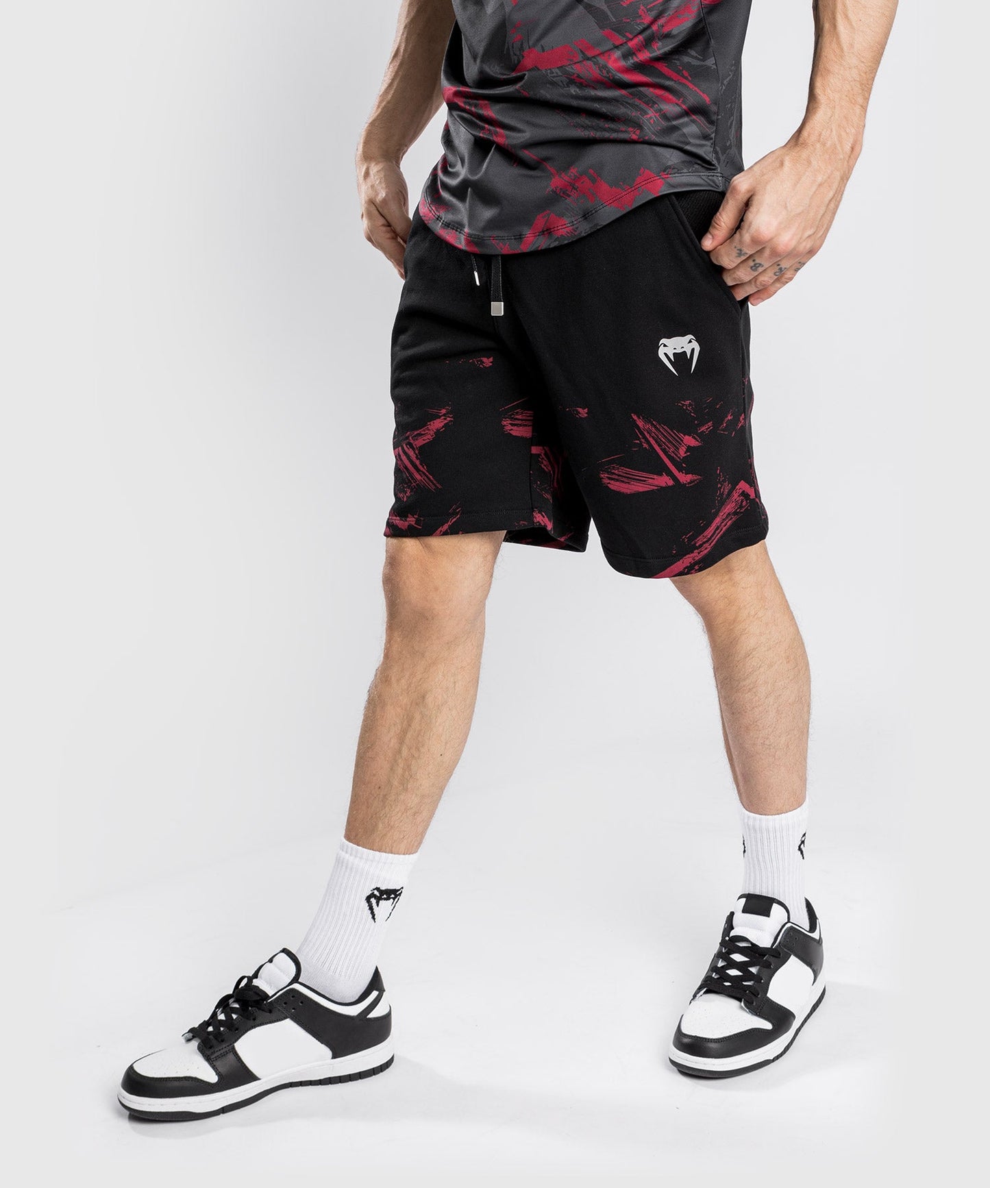 UFC Venum Authentic Fight Week 2.0 Cotton Shorts - Black/Red