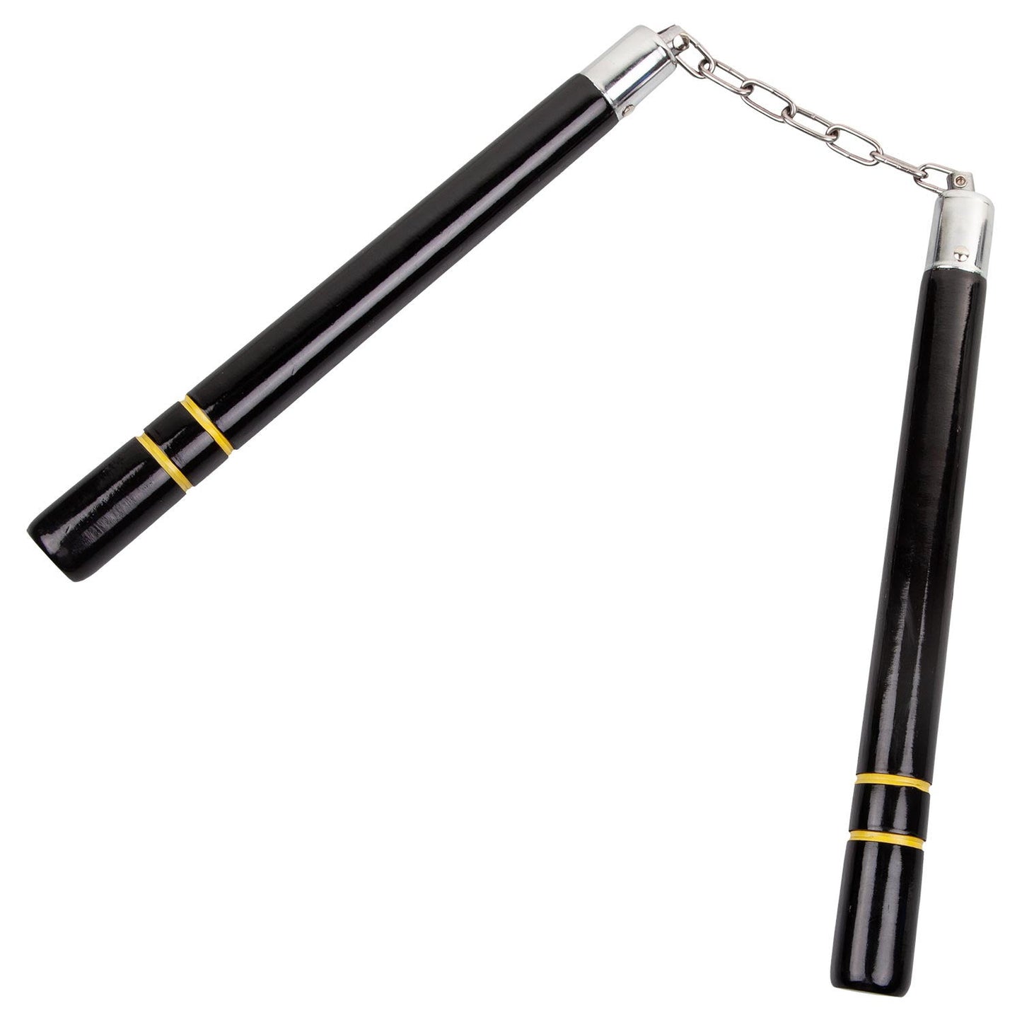 Metal Boxe Nunchaku in Legno con Catena – Nero