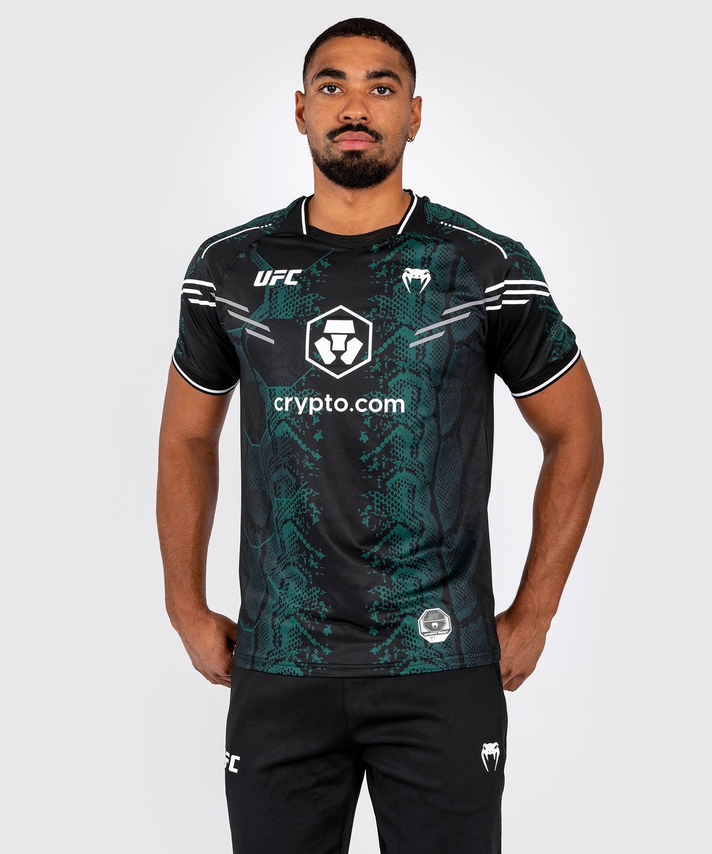 T-shirt Technique pour Hommes UFC Adrenaline by Venum Authentic Fight Night - Emerald Edition - Vert/Noir