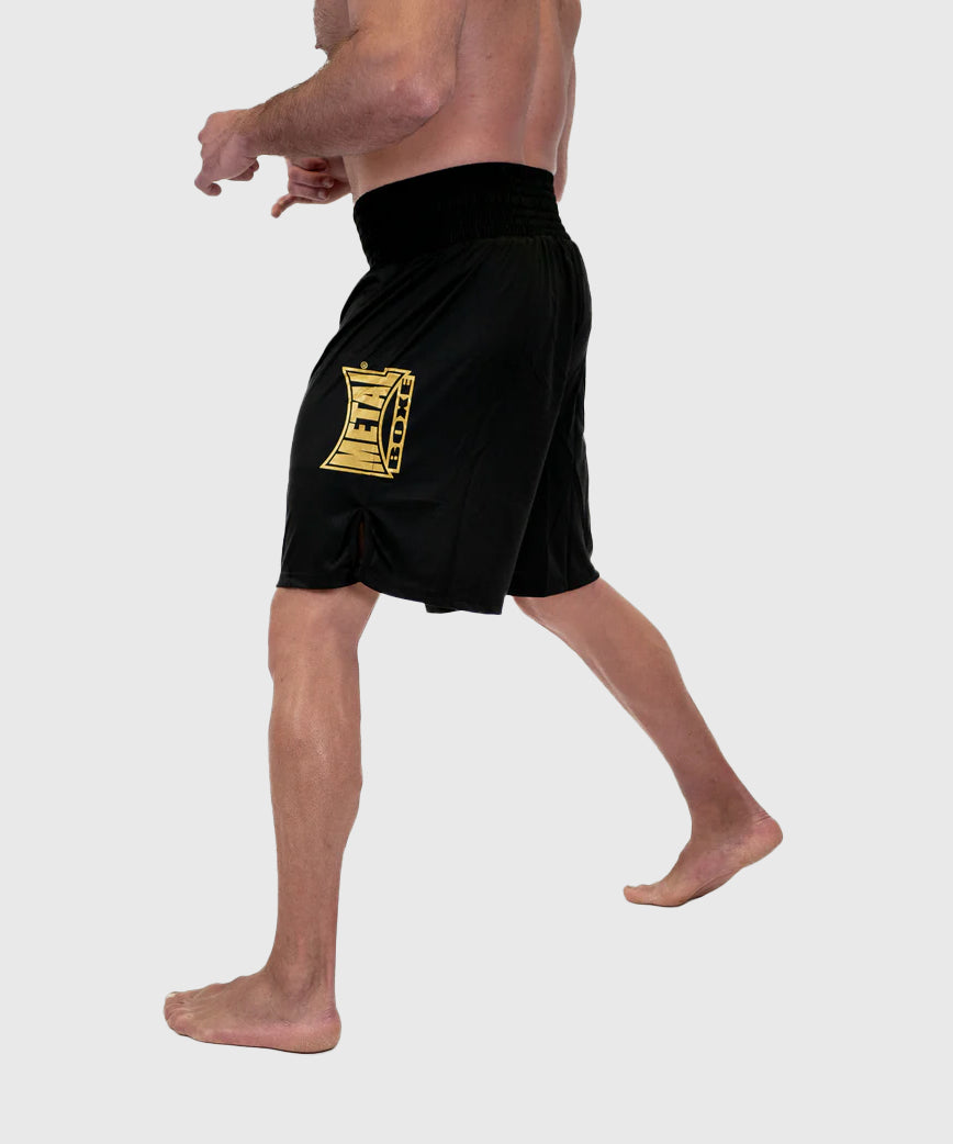 Metal Boxe Water Boxing Gloves Fight Shorts - Black/Gold