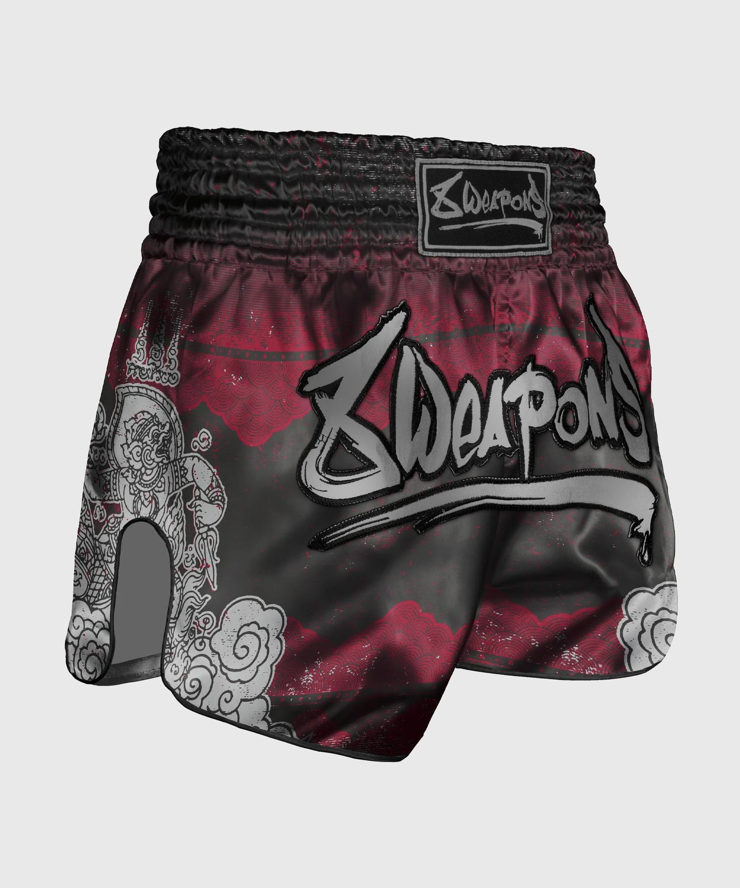 8 Weapons Hanuman Muay Thai Shorts - Black/Red