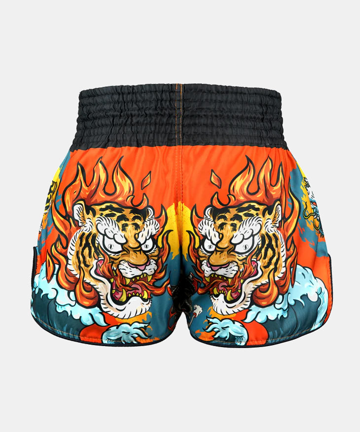 Tuff Payak The Masked Warrior Muay Thai Shorts - Orange