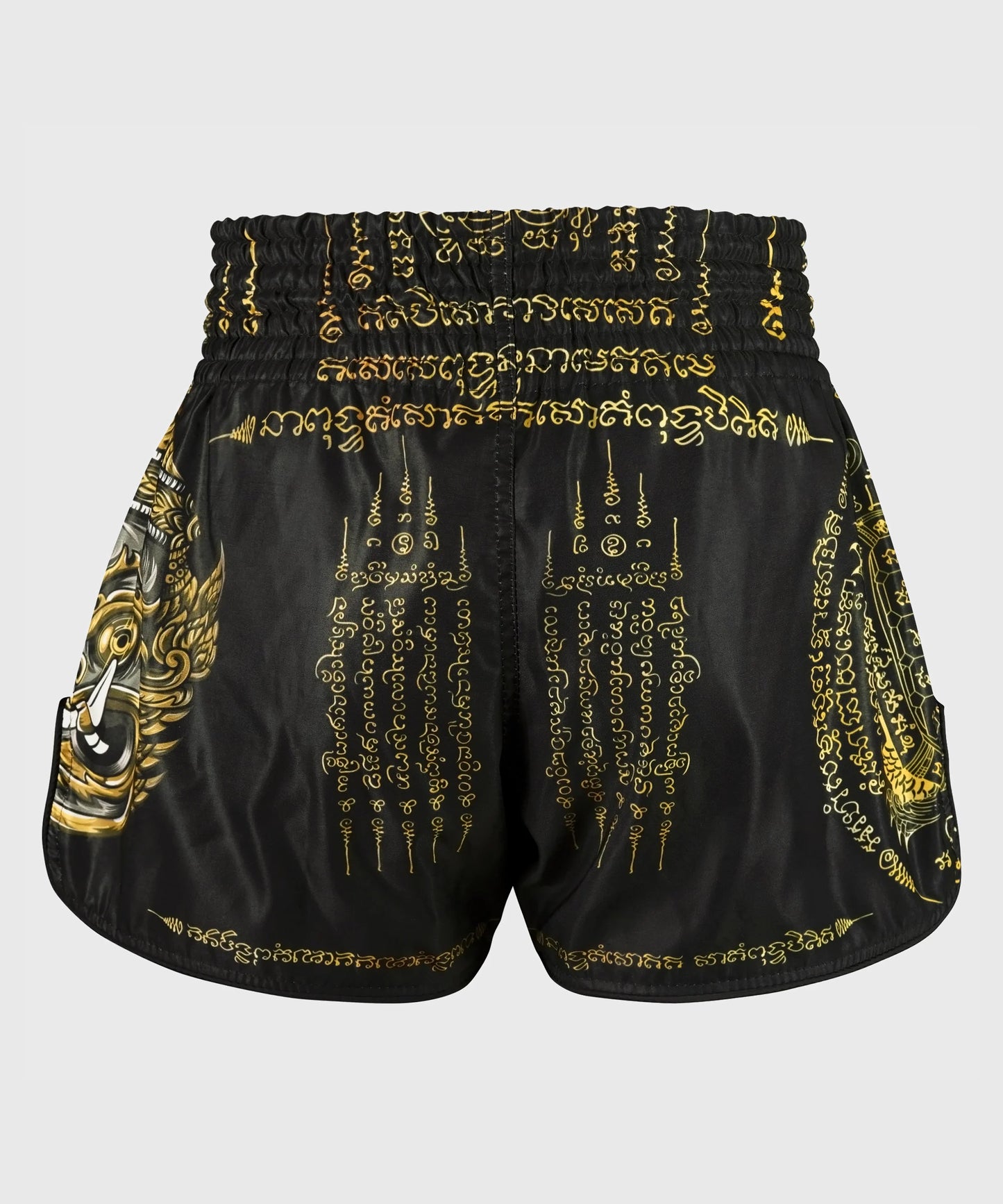 Tuff Retro Style Yaksa Yantra Pantaloncini da Muay Thai - Nero