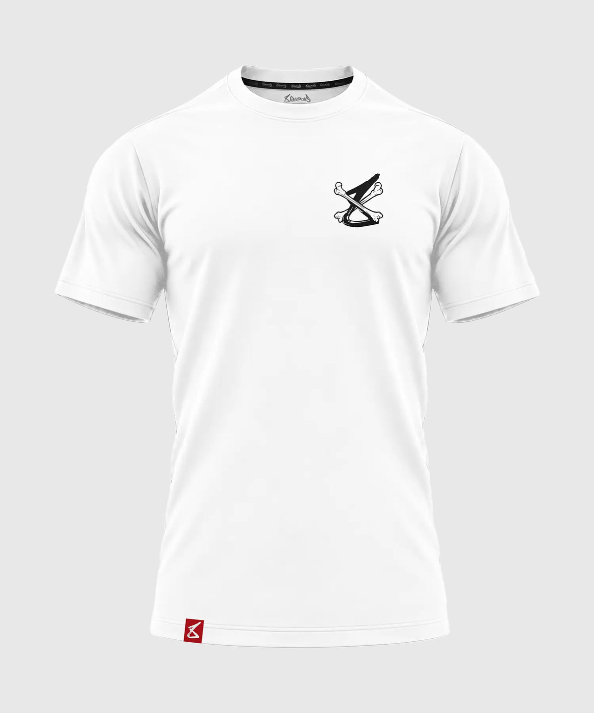 T-shirt 8 Weapons Skeleton – Blanc