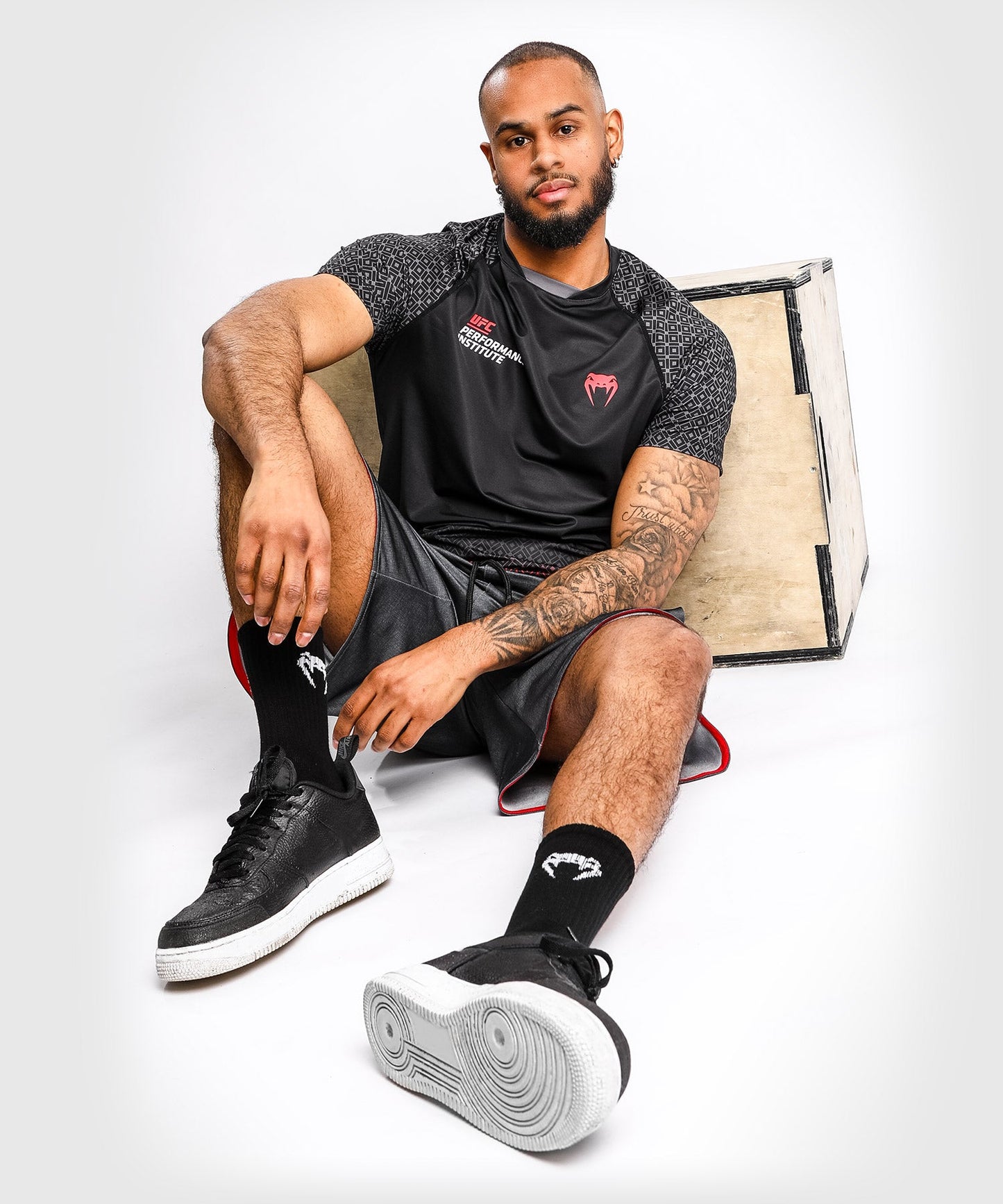 T-Shirt Dry Tech UFC Venum Performance Institute - Black/Red