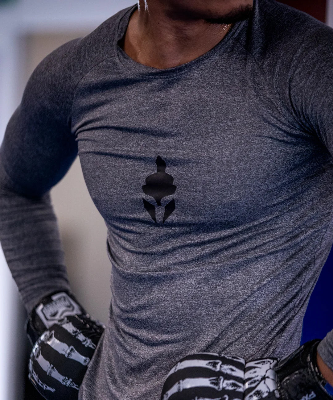 T-shirt de compression manches longues Tyce Skin - Gris