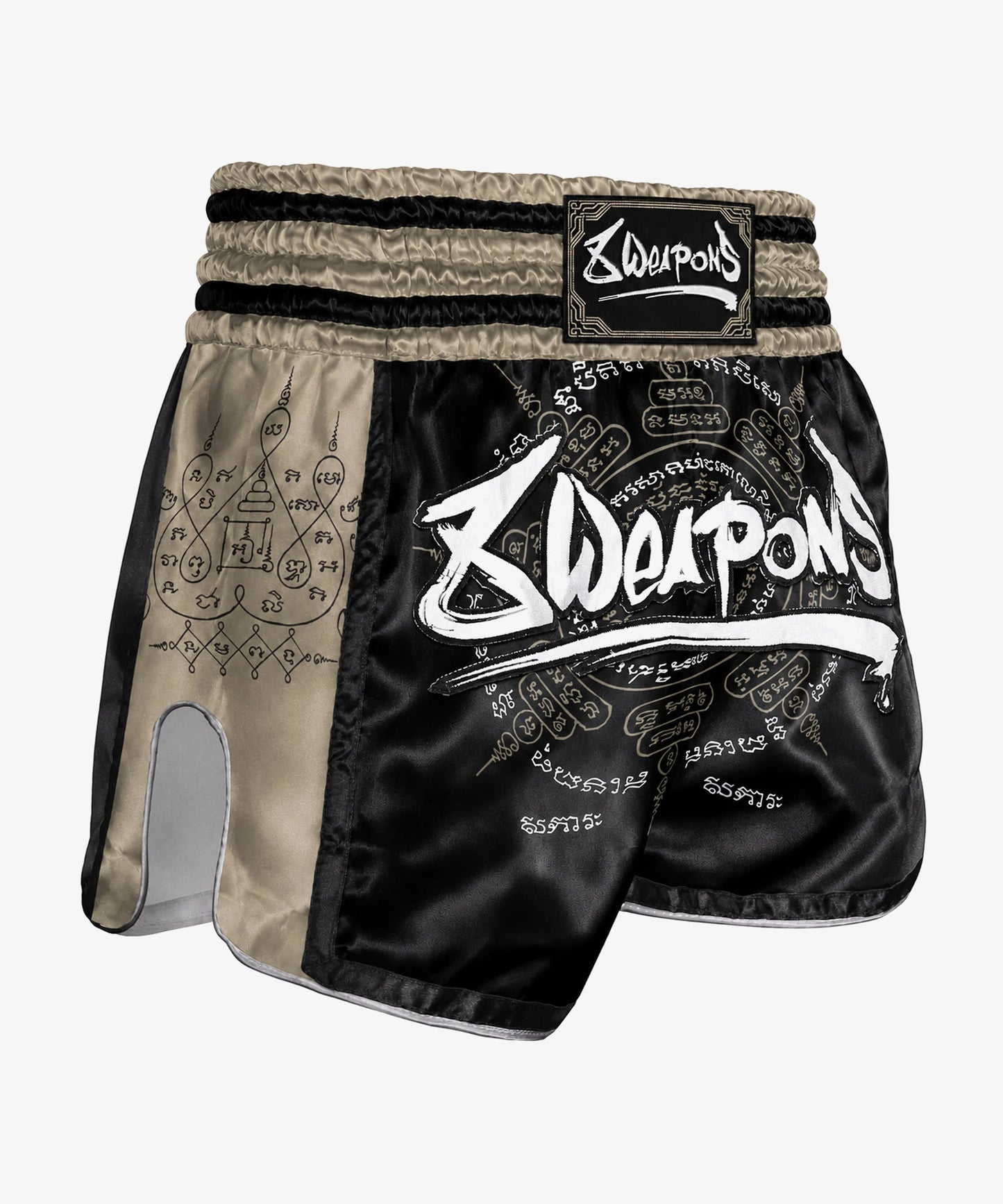Short de Muay Thai 8 Weapons 8 Ways Yant 2.0 - Noir/Sable