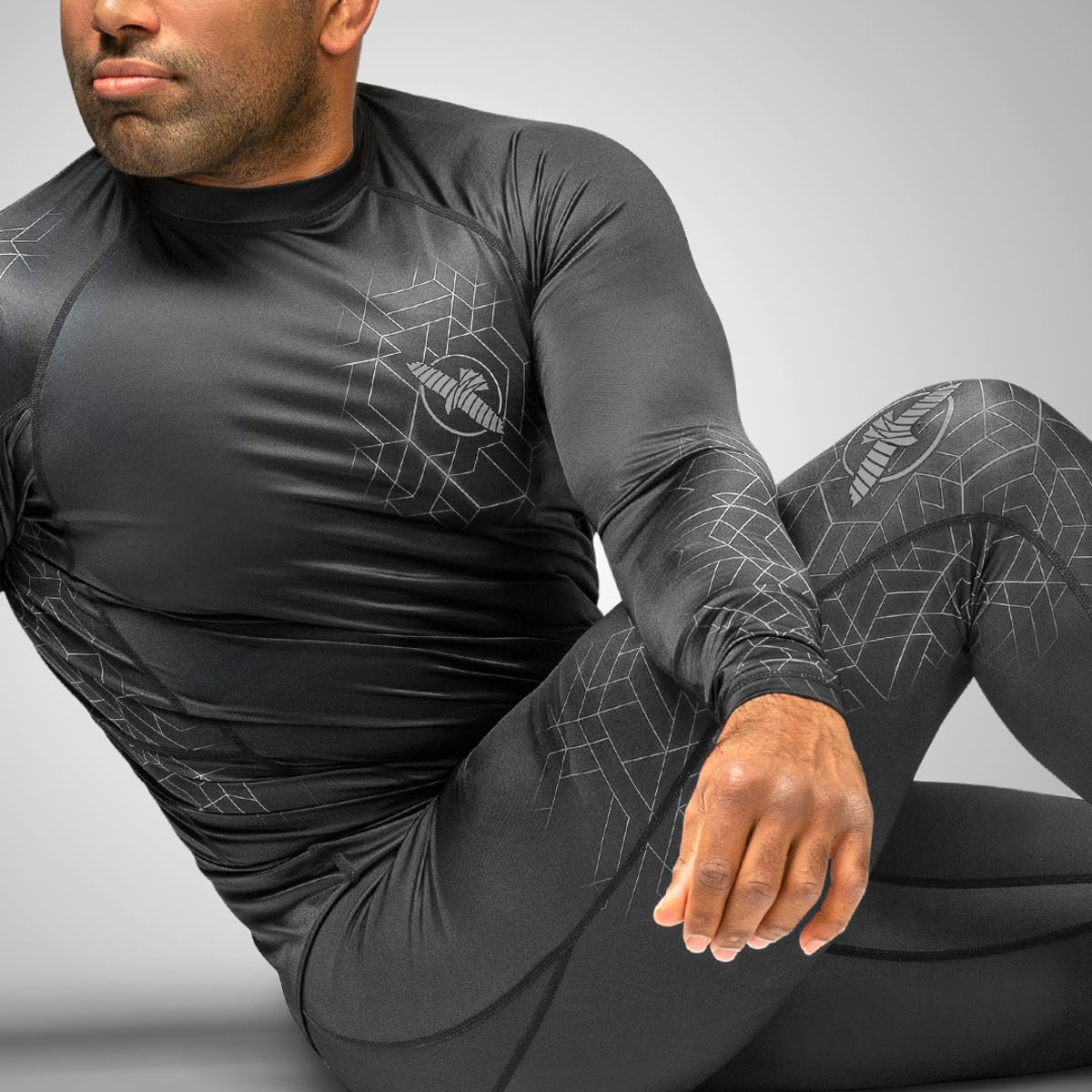 Pantalon de Compression Hayabusa Geo - Gris