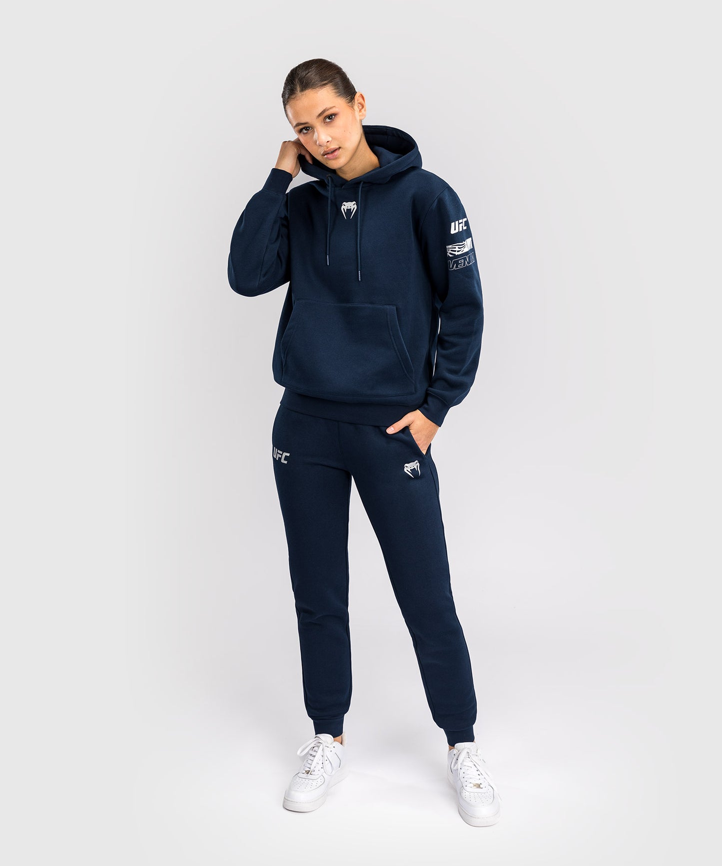 UFC Fusion by Venum Fight Week Damen Pullover Hoodie - Solid Ozeanisches Blau