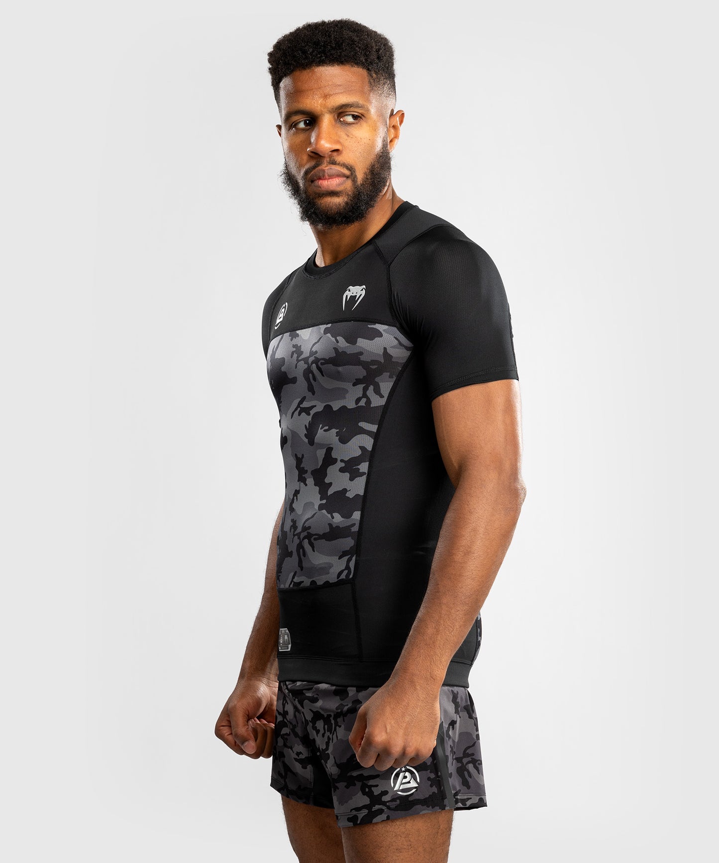 Venum x Polaris Short Sleeve Rashguard - Black/Storm Grey