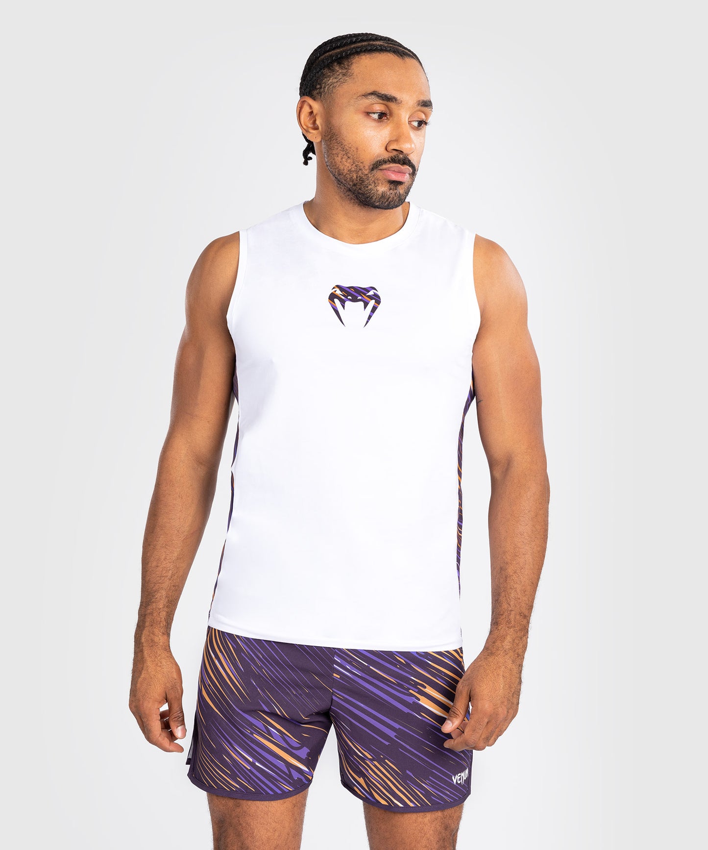 Venum Rapid Camiseta de Tirantes para Hombre - Blanco/Morado Oscuro