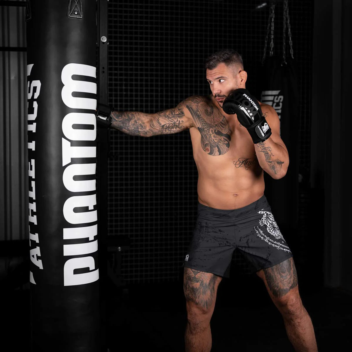 Short de MMA Phantom Athletics Flex-S Muay Thai - Noir