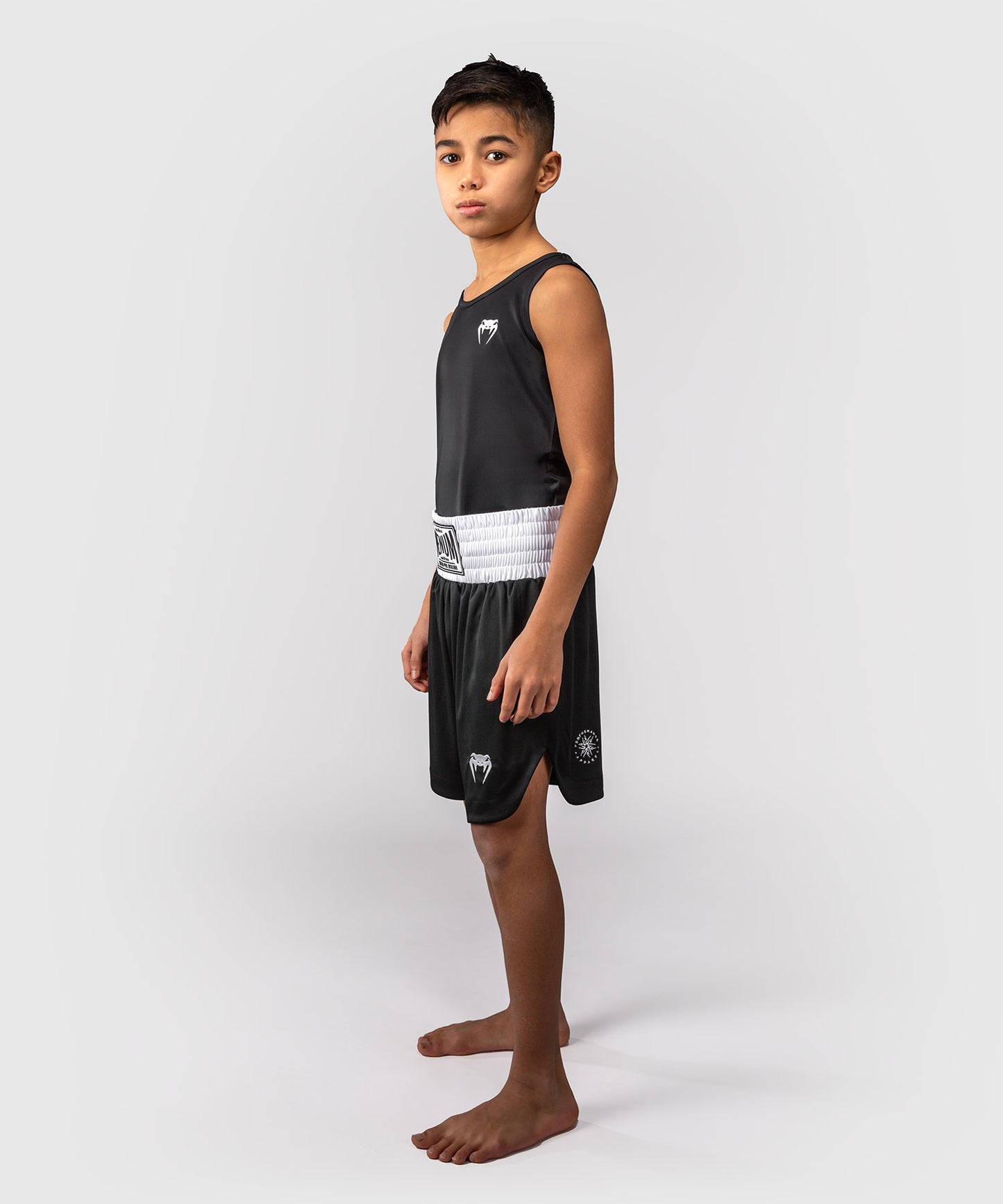 Venum Classic Short de Boxeo Para Niños – Negro/Blanco
