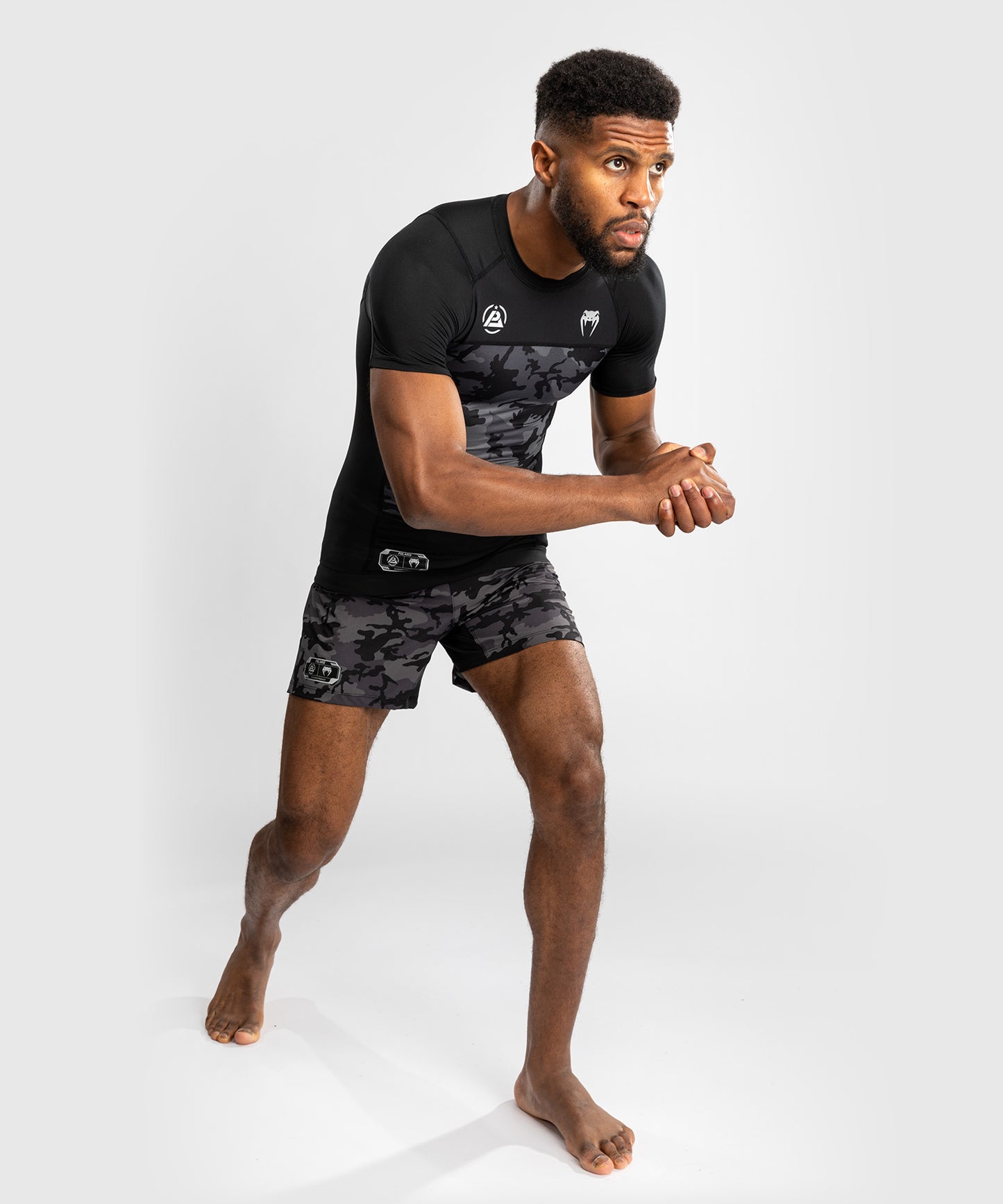 Venum x Polaris Short Sleeve Rashguard - Black/Storm Grey