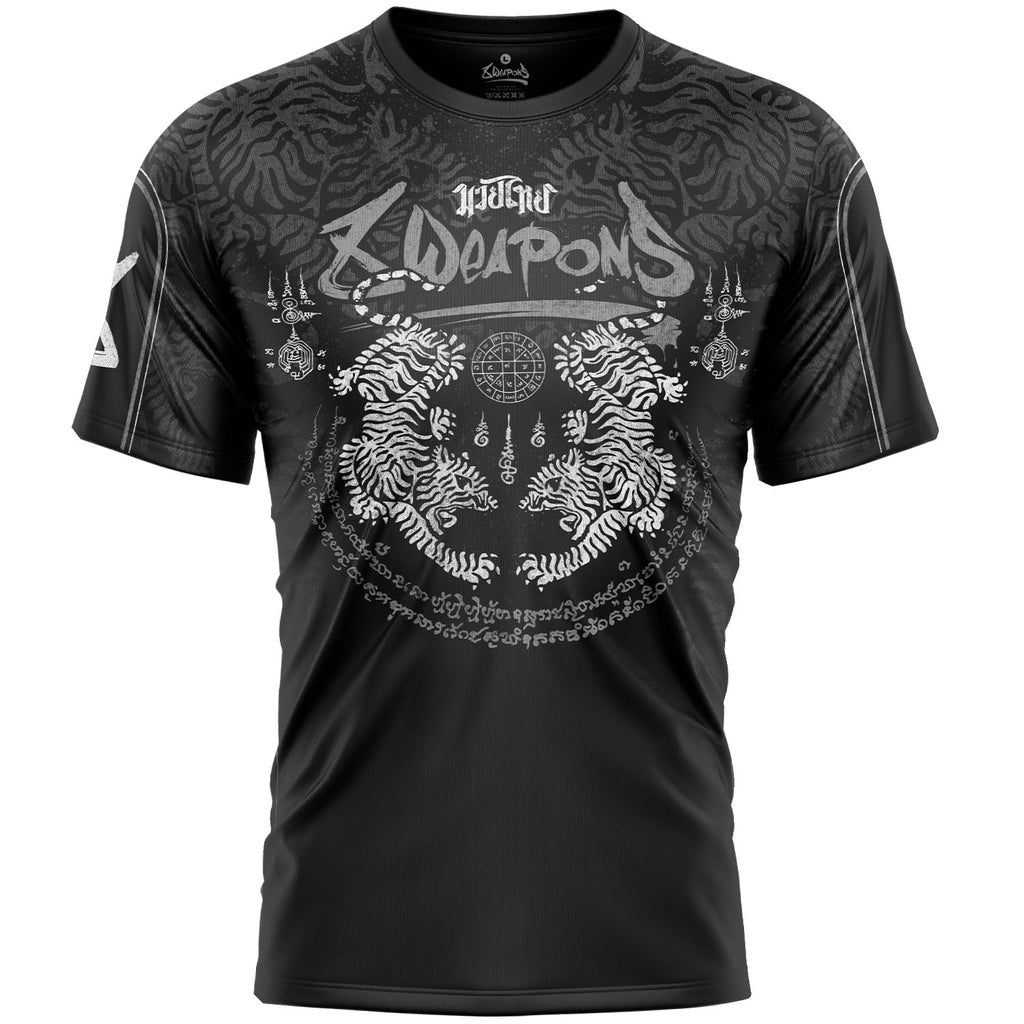 T-shirt 8 Weapons Functional Tiger Yant - Noir/Gris