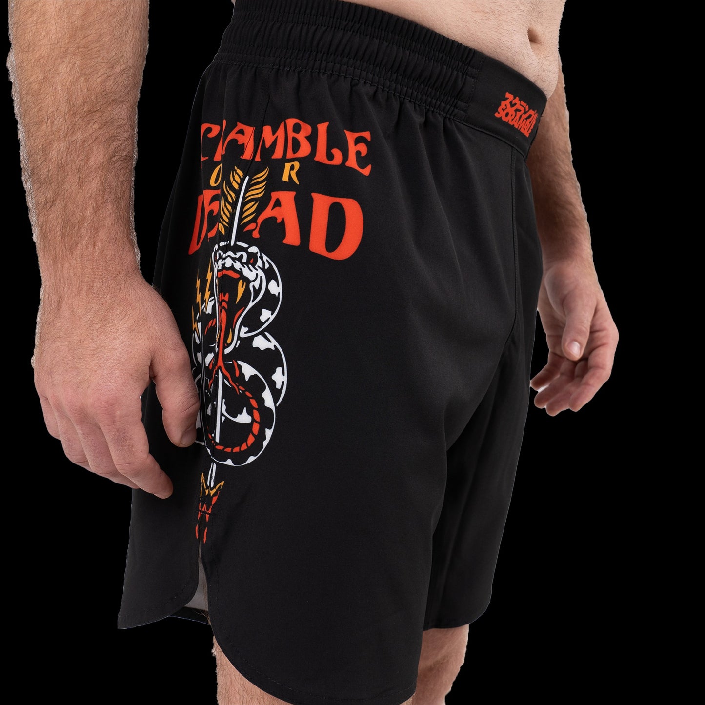Short de MMA Scramble Scramble Or Dead - Noir