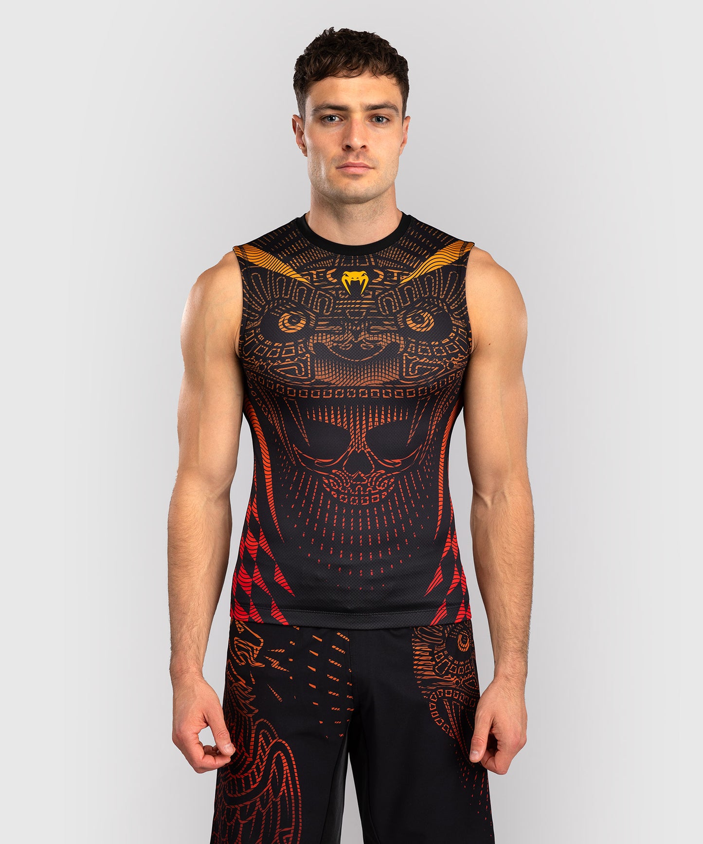 Venum Quetzal Fury Ärmelloses Rashguard - Schwarz/Fury Rot/Tangerine