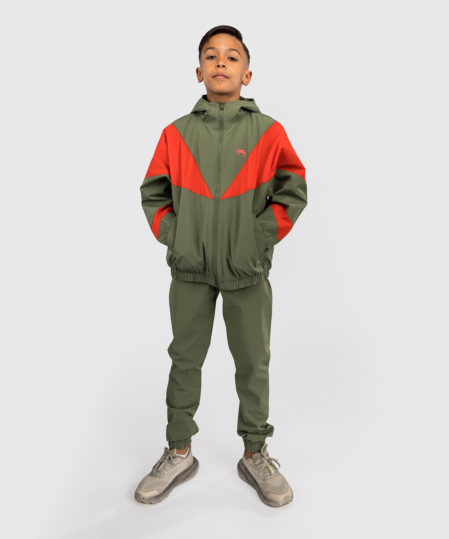 Venum Vectra Giacca da Track per Bambini - Verde Militare/Arancio