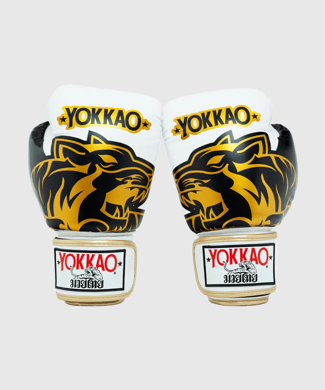 Yokkao Original Gold Boxing Gloves - White