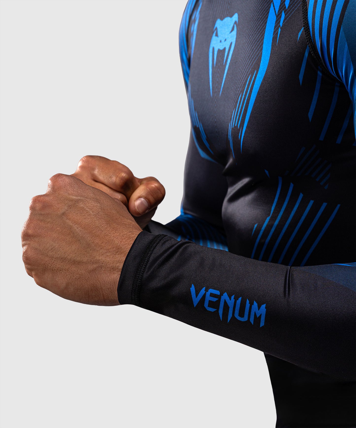 Venum No-Gi 6.0 Langarm Rashguard - Schwarz/Blau