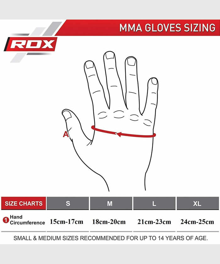 RDX Aura T-17 Grappling MMA Gloves - Black/White/Gold