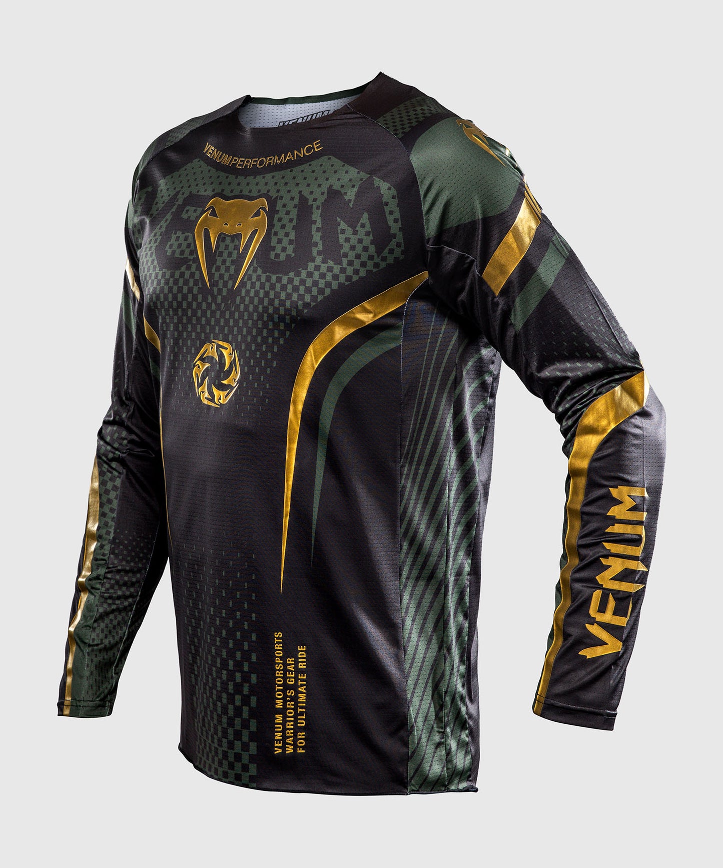 Venum MX Challenger Maglia da Motocross - Nero/Verde/Oro