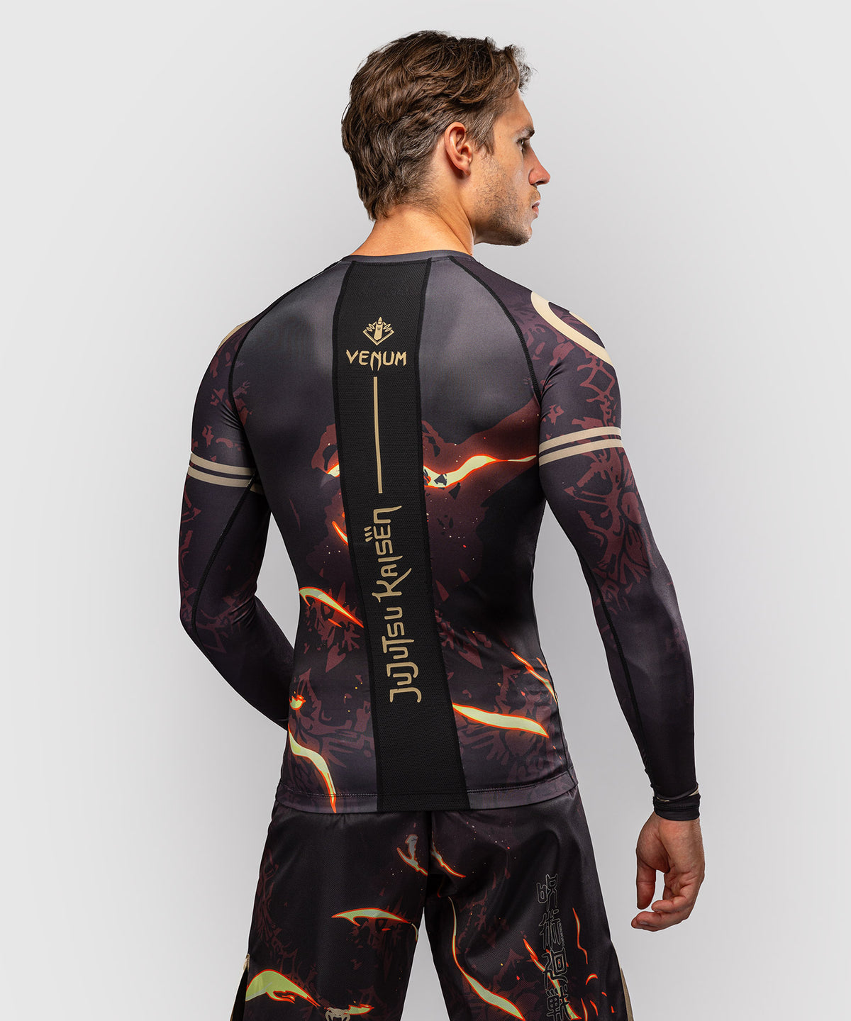 Jujutsu Kaisen x Venum Sukuna Rashguard Manga Larga – Negro/Arena
