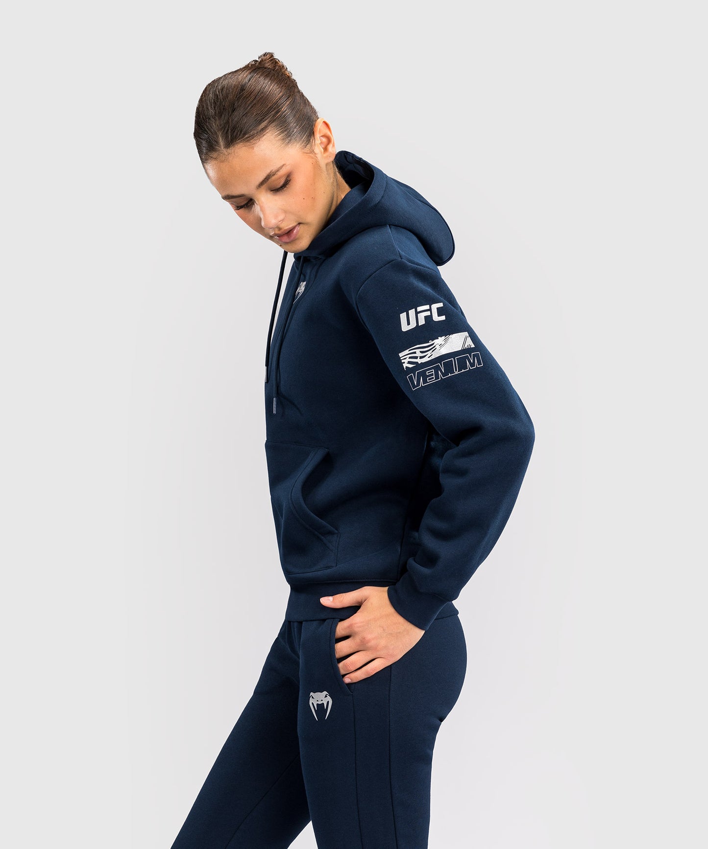 UFC Fusion by Venum Fight Week Damen Pullover Hoodie - Solid Ozeanisches Blau