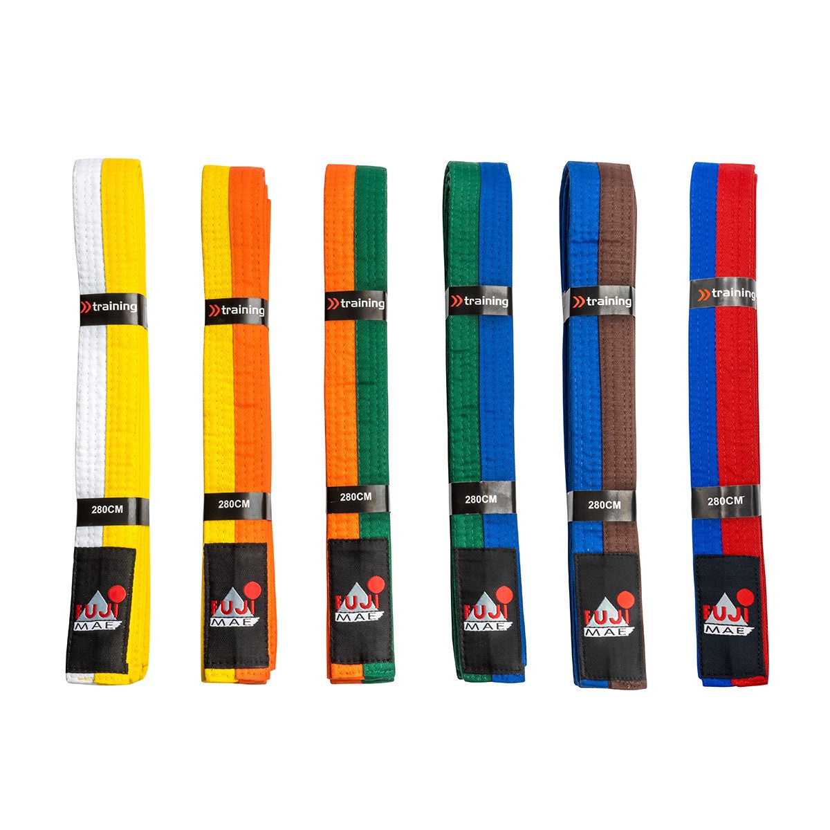 Ceinture d'arts martiaux bicolore Fujimae