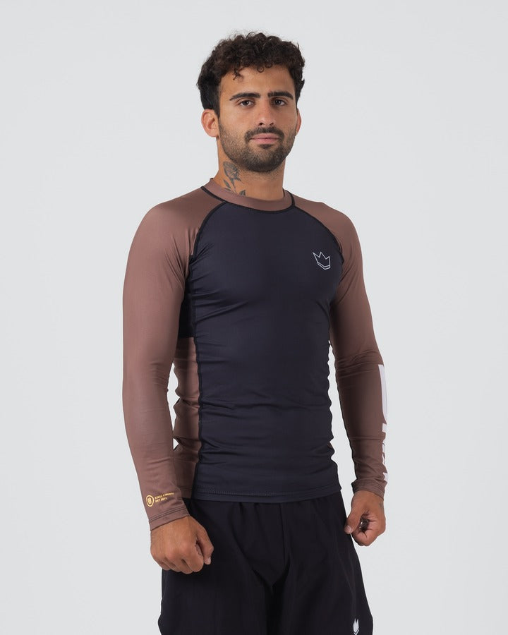Rashguard À Manches Longues Kingz Ranked Performance V2 - Marron