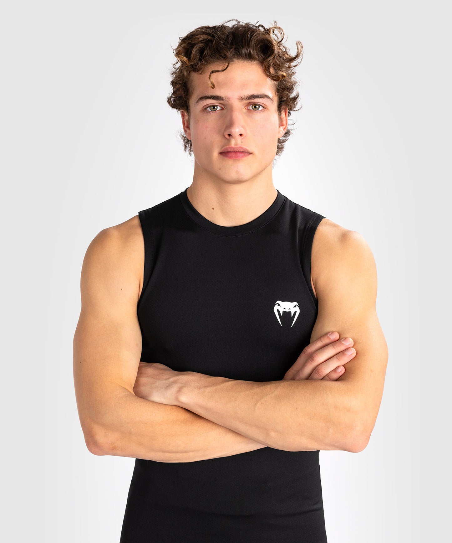 Rashguard sans manches pour hommes Venum Contender - Noir/Blanc