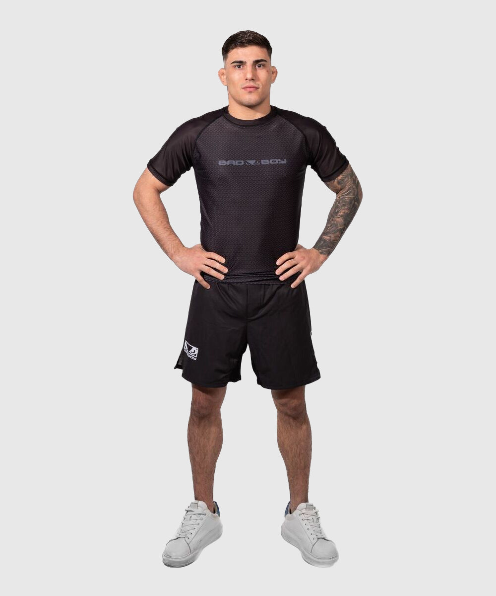 Rashguard À Manches Courtes Bad Boy No-Gi - Noir/Noir