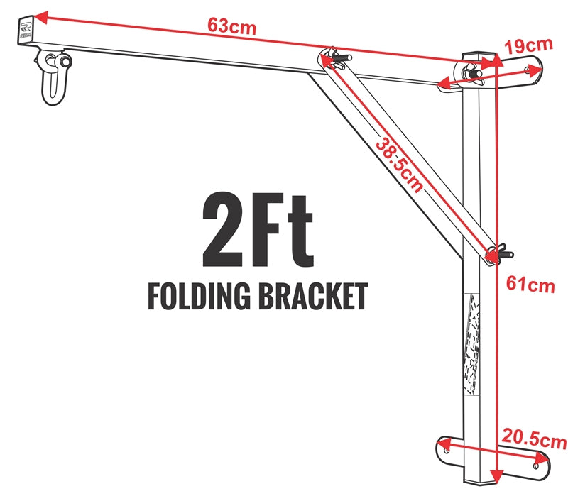RDX Sports Potence Foldable Heavy Bag Hanger - Black