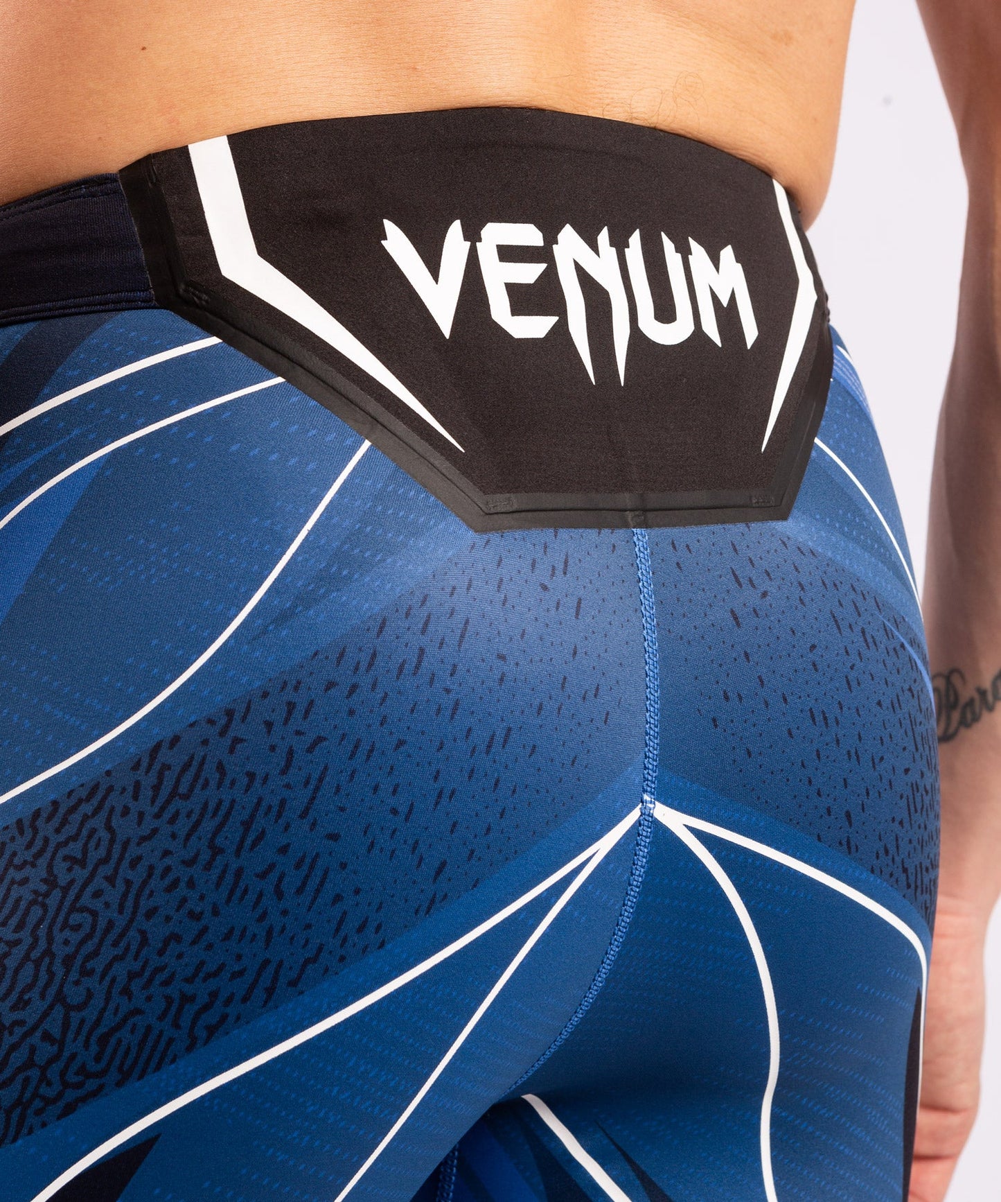 Men's UFC Venum Authentic Fight Night Compression Short - Long Cut - Blue