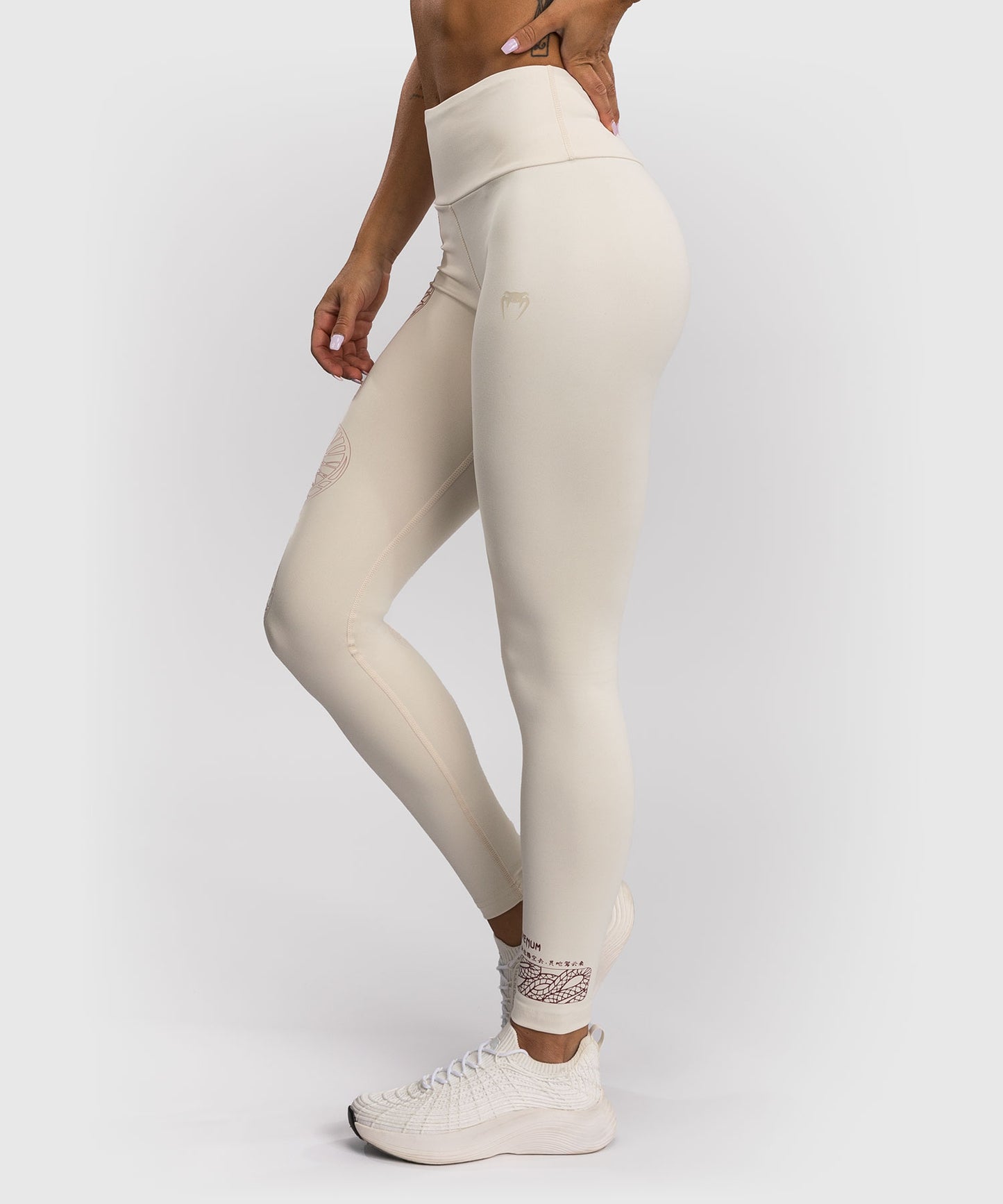 Venum Serpenti Leggings Mujer – Marfil/Burdeos