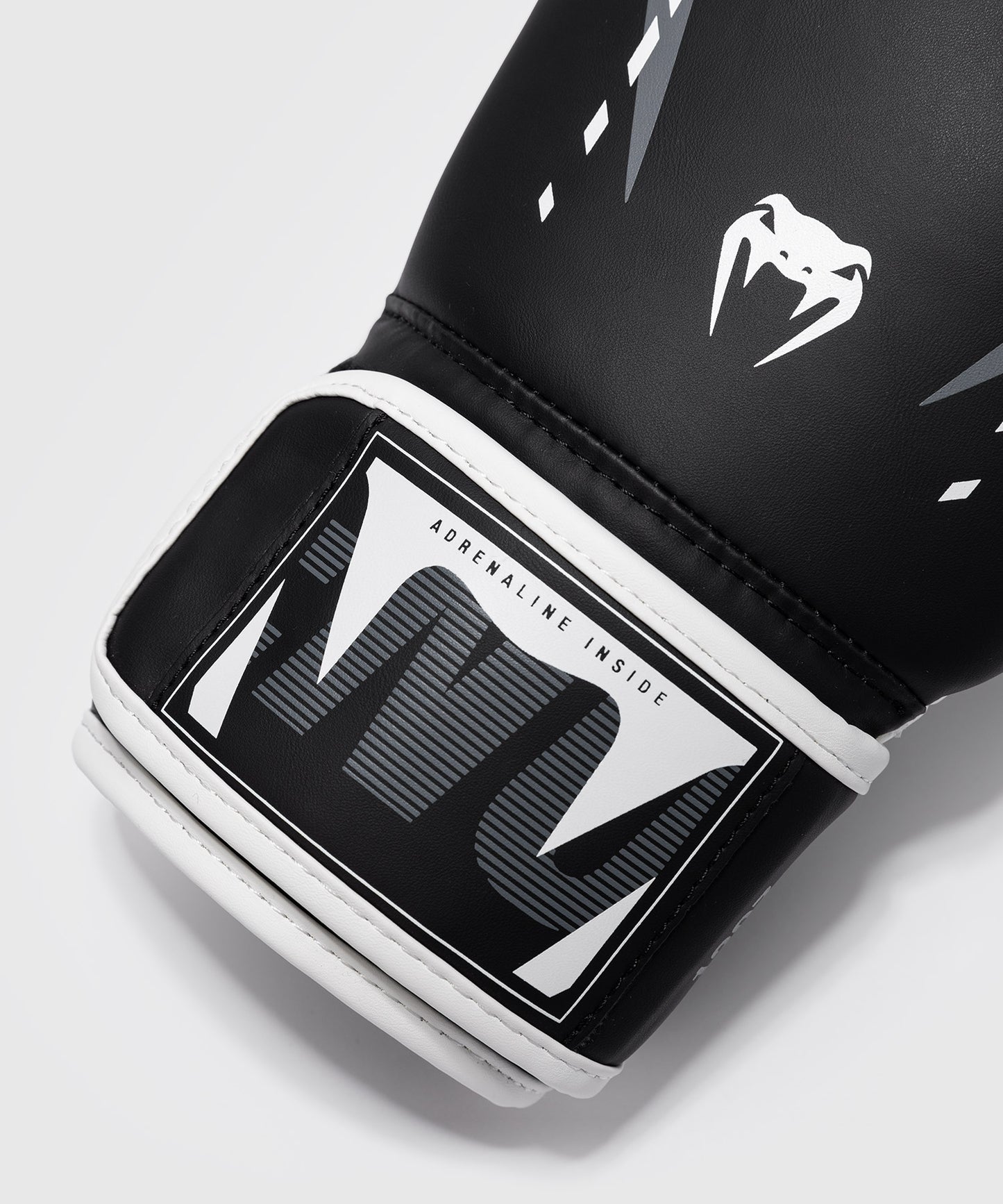 Venum Adrenaline Boxing Gloves - Black/Silver Grey