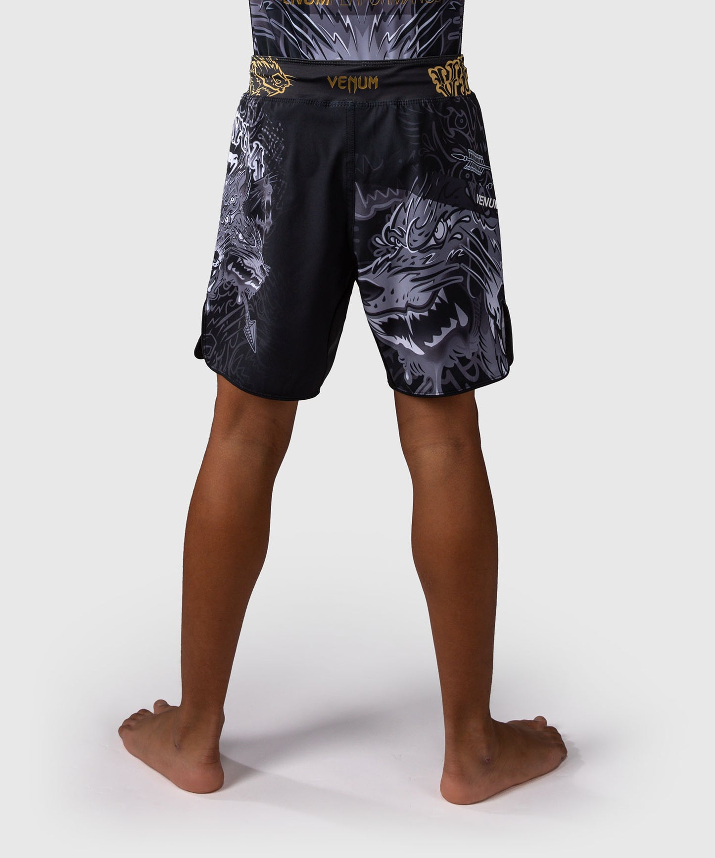 Venum Wolf Atak Short de Combate Para Niños – Negro/Gris
