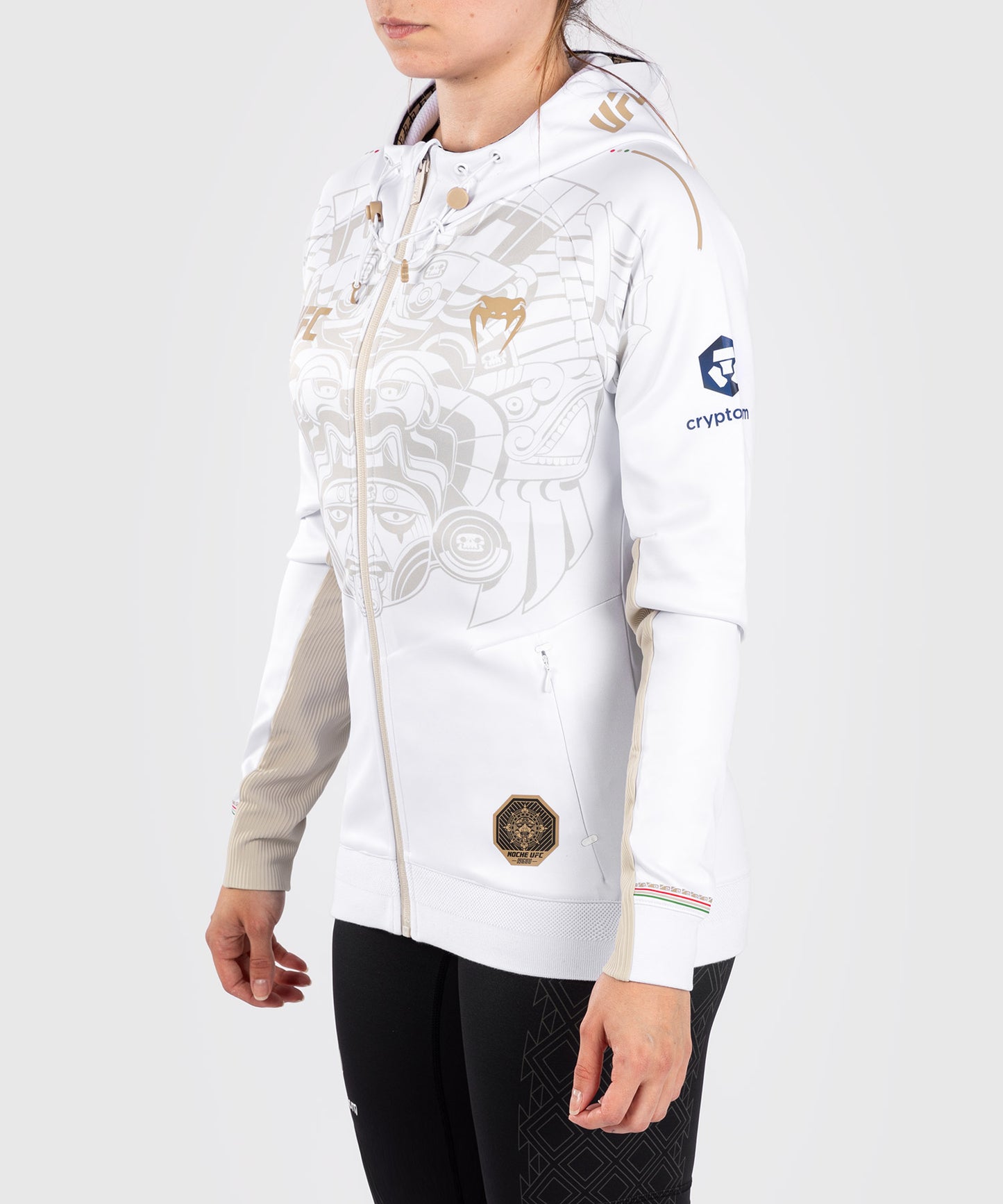 Noche UFC by VenumAuthenticr Fight Night Damen Walkout Hoodie - Weiß