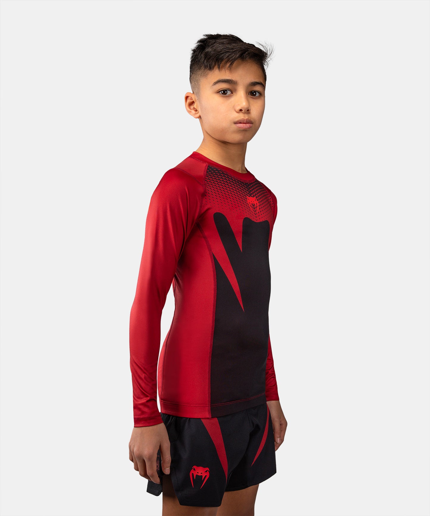 Venum Attack Langarm Rashguard - Schwarz/Rot