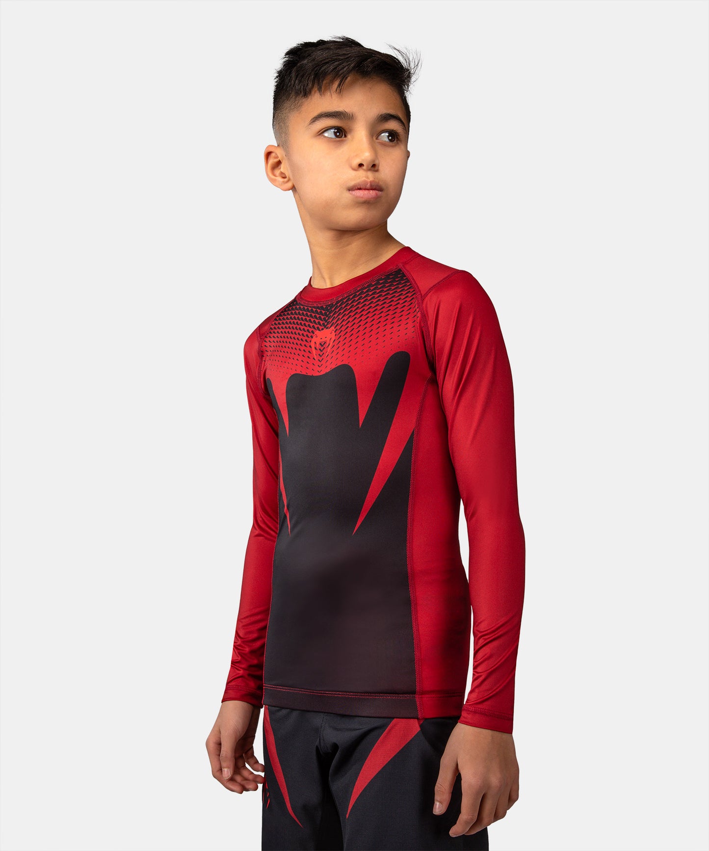 Venum Attack Langarm Rashguard - Schwarz/Rot