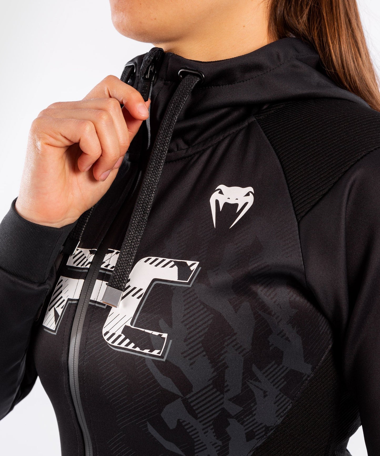 Women's Zipped Sweatshirt UFC Venum Authentic Fight Week - Black